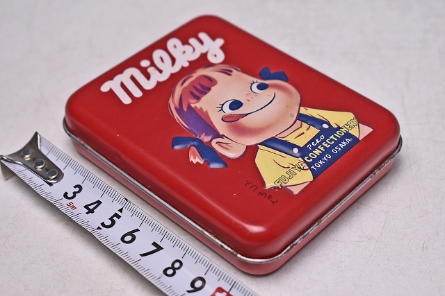 ぺこちゃん ★ PEKO ★ 不二家 ★ FUJIYA ★ ミルキー ★ MILKY ★ 缶 ★ 復刻ミルキー缶(中身無し) ★ 昭和レトロ ★ 懐かしい ★ 中古品拍卖