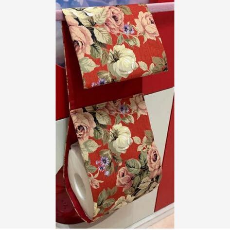 薔薇柄 バラ柄 トイレットペーパーホルダーカバー トイレ用品 トイレグッズ 薔薇柄 バラ柄 ローズ柄拍卖