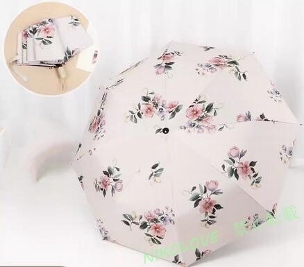 新品晴雨兼用 折りたたみ傘 夏 8本骨 3つ折り 雨傘 日傘 UVカット 遮光遮熱 日焼け防止 日よけ 直径98cm クチナシの花 LJ880拍卖