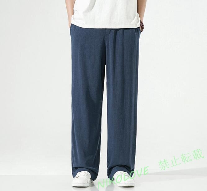 新品 初売り サルエルパンツ メンズ リネンパンツ 綿麻 ストレート ロングパンツ スラックス 春夏 ワイドパンツ チノパン LH279拍卖