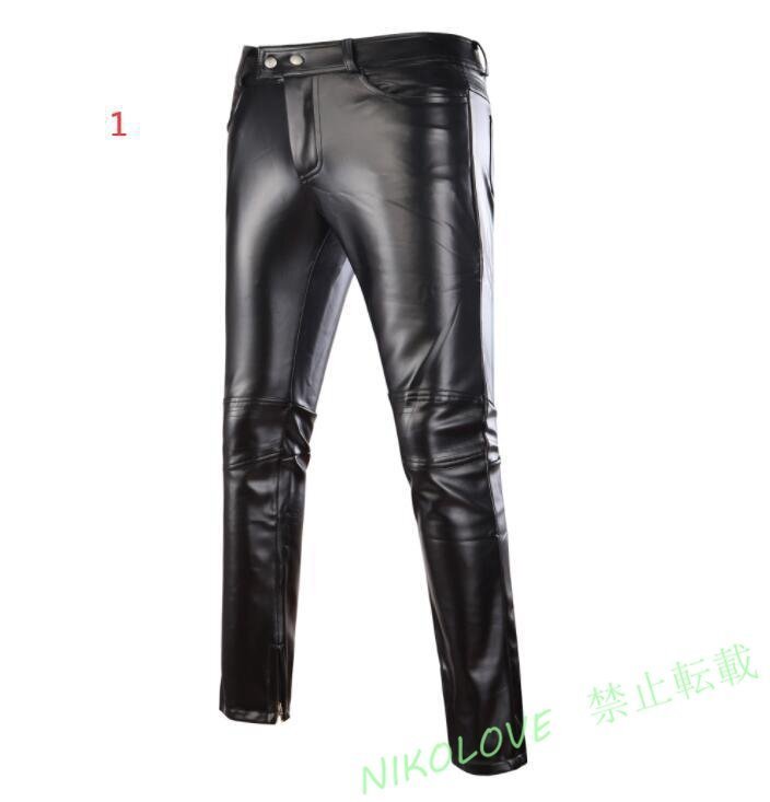 新品着回しレザーパンツ メンズ 革パン バイクパンツ 革パンツ ロングパンツ モーターパンツ ライダースパンツ 防風 防寒 防水 LG713拍卖
