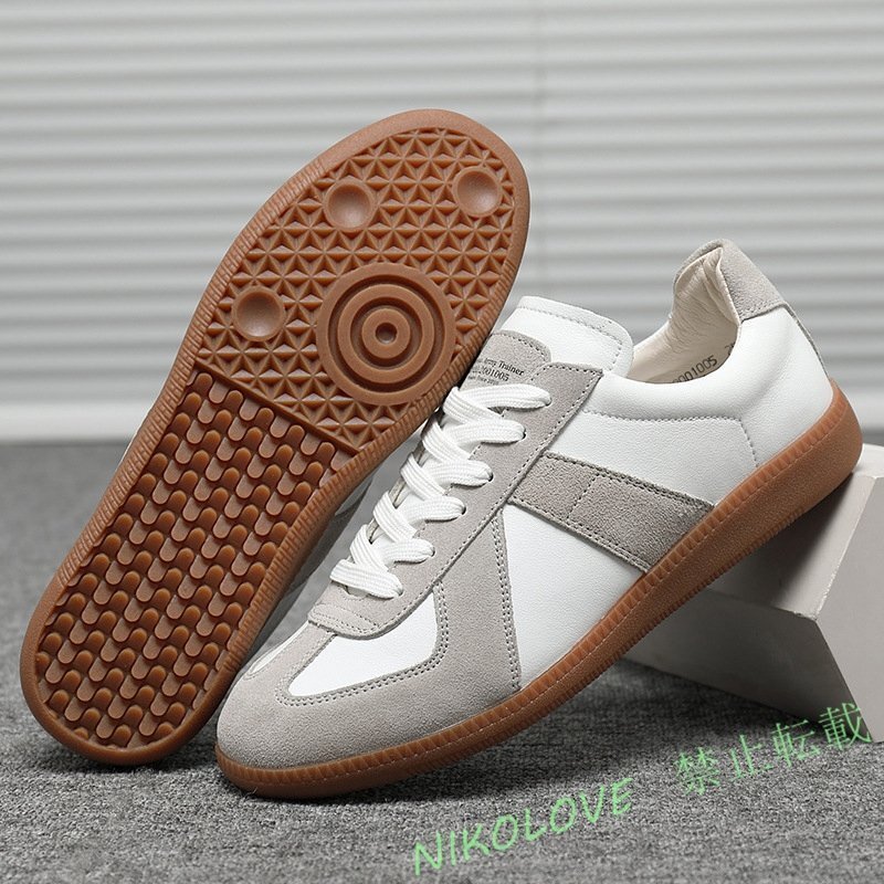 新品夏 ジャーマントレーナー復刻 レプリカ スニーカー ドイツ軍 メンズ ヴィンテージ風 ミリタリー 靴 LG647拍卖