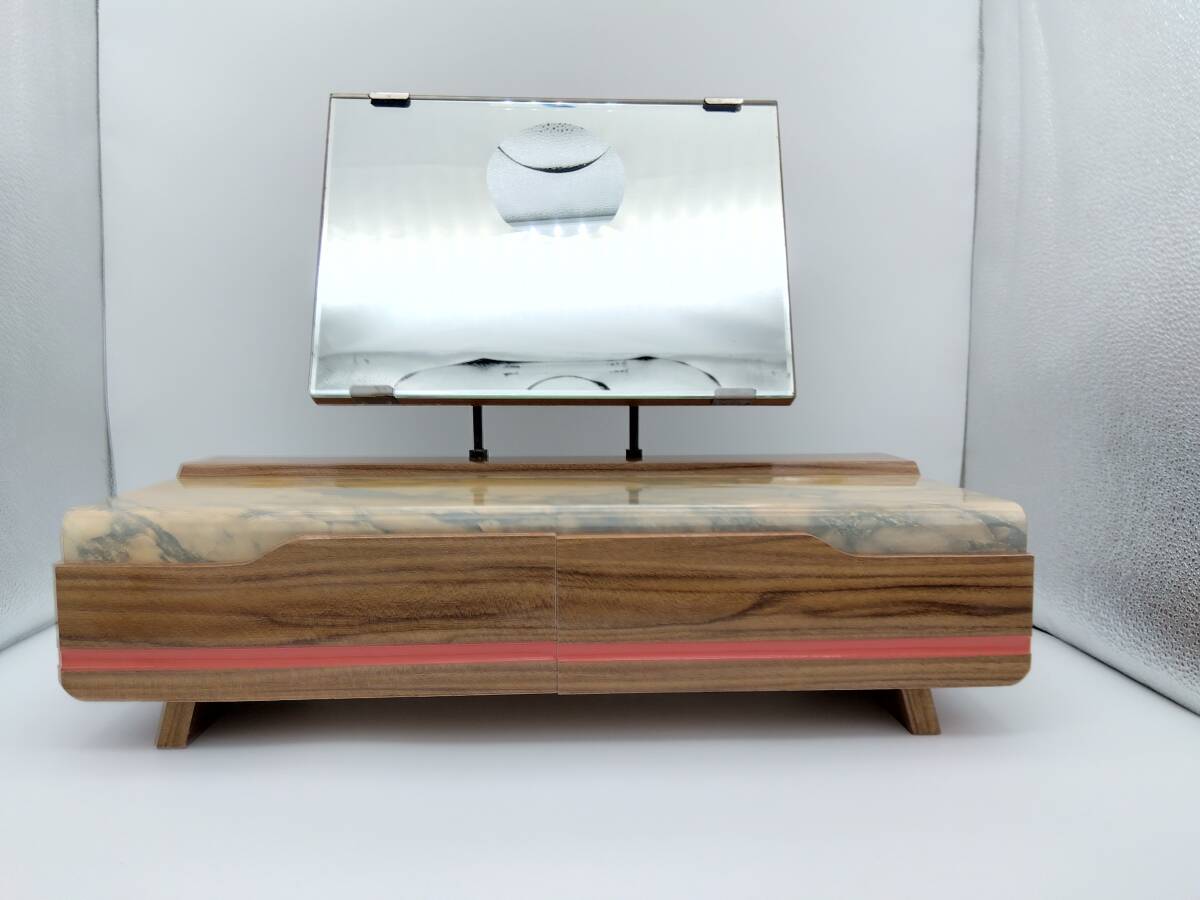 鏡台 ドレッサー 鏡付 引き出し 昭和 レトロ アンティーク 木製 収納 古い 箪笥 家具 小物入れ 化粧台 卓上家具拍卖