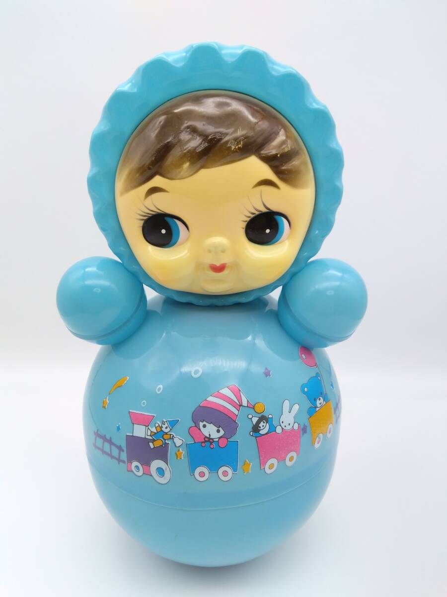 レア おきあがりこぼし セルロイド ブルー 昭和 レトロ ファンシー 当時物 知育玩具 コレクション ヴィンテージ ベビー用品 ローヤル Royal拍卖