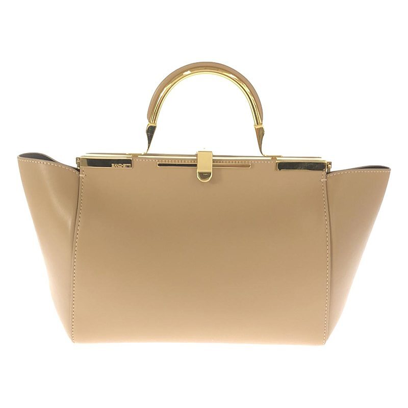 【美品】 ZANCHETTI / ザンケッティ | AMLETO 24 アムレット 24 2Way レザー メタルハンドル トート ショルダーバッグ | ベージュ系拍卖
