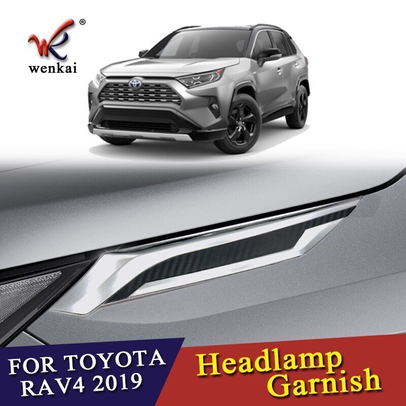トヨタ,RAV4,2019,2020,高品質,ABSクローム,フロントヘッドライトランプ,カバートリム,カー用品,カスタムパーツ拍卖