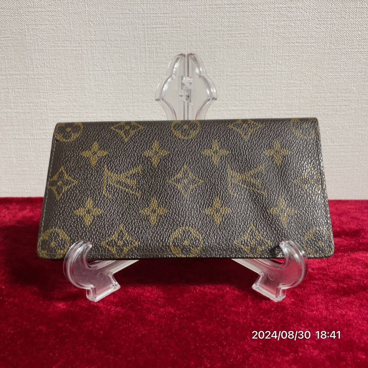 LOUIS VUITTON ルイヴィトン モノグラム レザー 革 二つ折り ウォレット 長財布拍卖