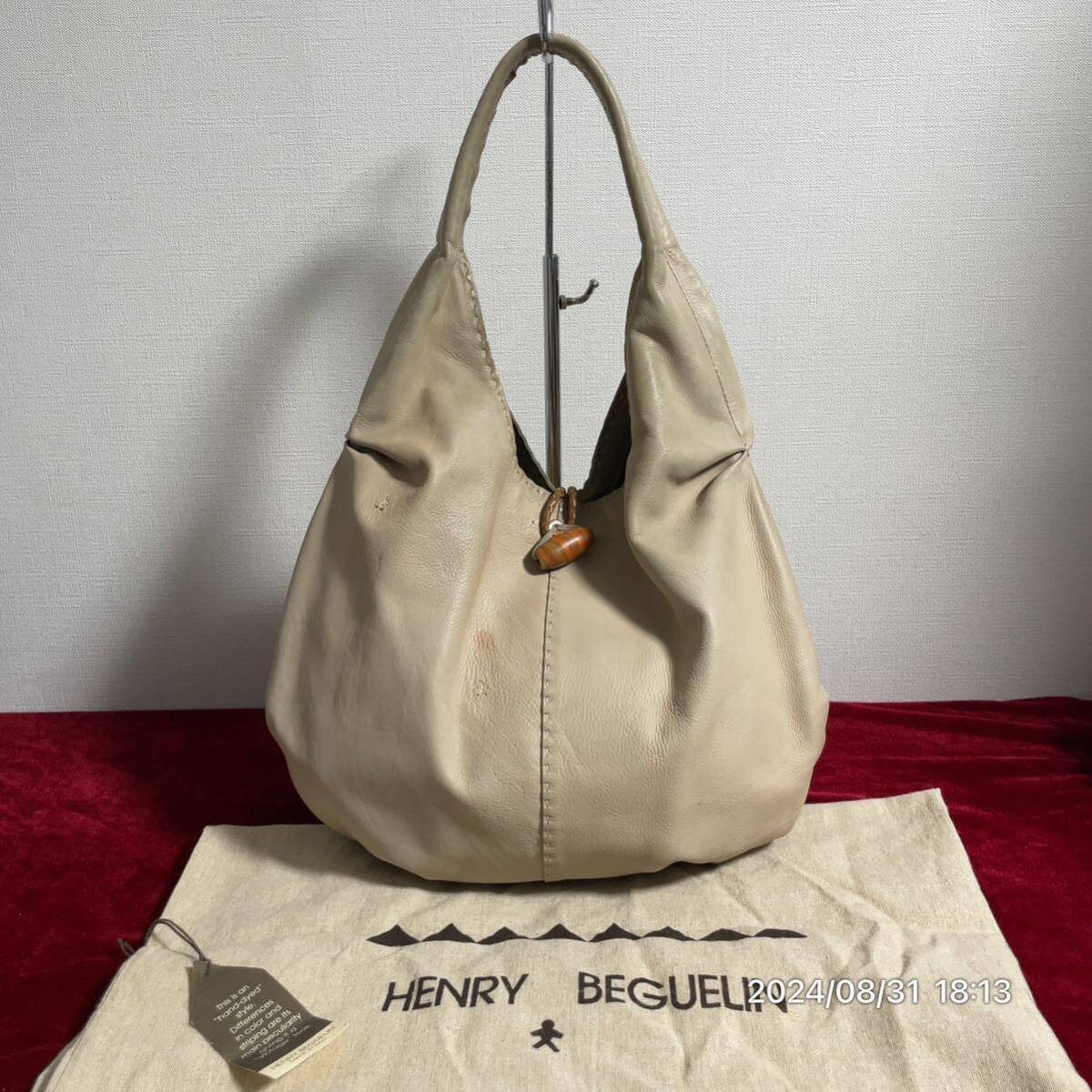 HENRY BEGUELIN エンリーベグリン レザー 革 ハンドバッグ トートバッグ 鞄拍卖