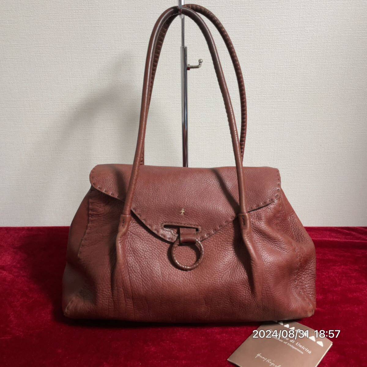 HENRY BEGUELIN エンリーベグリン レザー 革 ハンドバック トートバッグ 鞄拍卖