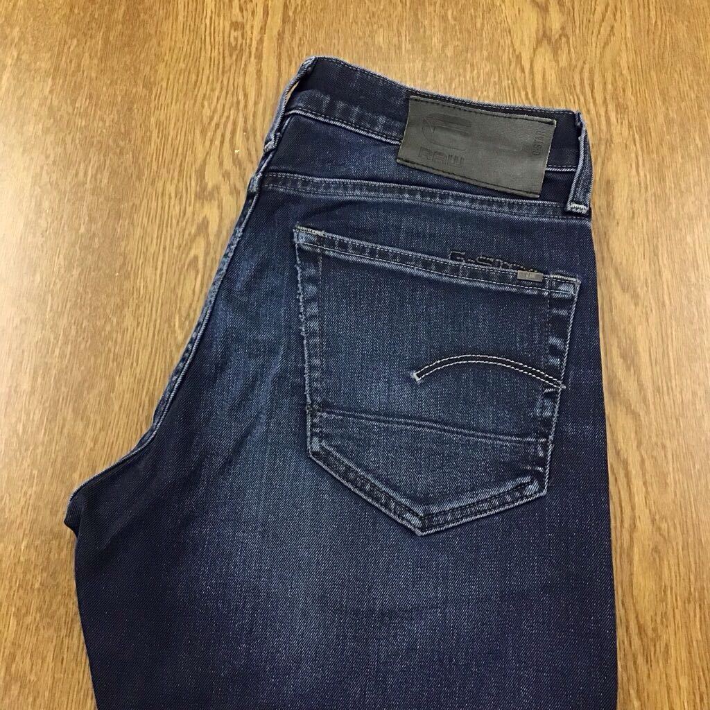 【FI258】G-STAR RAW W28 L32 色落ち加工 ジーンズ ジーパン デニムパンツ ストレッチ生地 メンズブランド古着 ジースターロウ 送料無料拍卖