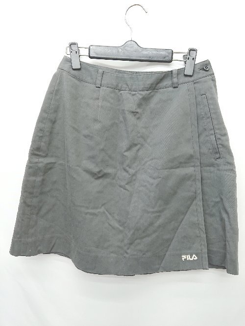 ◇ Θ FILA フィラ ショートパンツ キュロットスカート サイズL ダークグレー系 レディース P拍卖