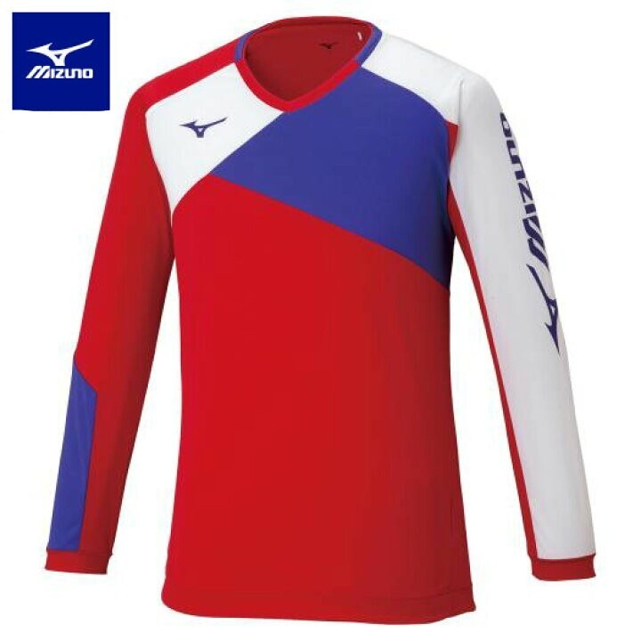 【新品特価!定価4290円が65%OFF!】MIZUNO ミズノ プラクティスシャツ/ラケットスポーツ/レッド×バイオレット/62JA101086/6/サイズL拍卖