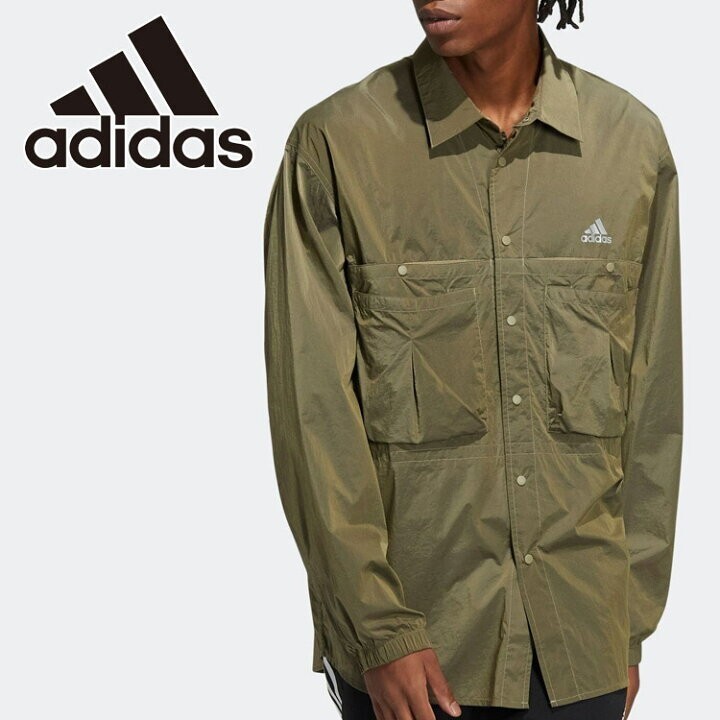 【新品特価!定価7990円が75%OFF!】アディダス adidas メンズ 長袖シャツ プリザーブ 長袖シャツ HD0040/グリーン/4/サイズM拍卖