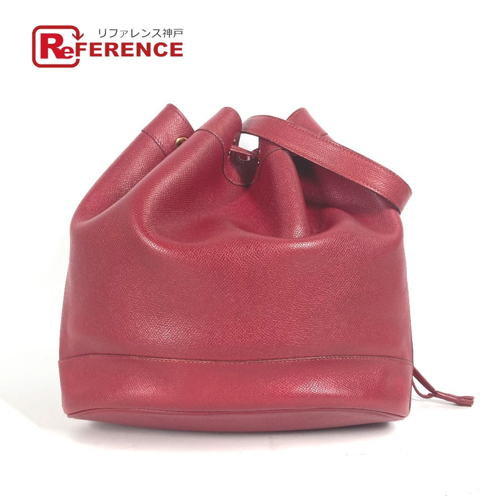 HERMES エルメス マーケットGM カバン 巾着バッグ 斜め掛け ショルダーバッグ レッド レディース【中古】拍卖