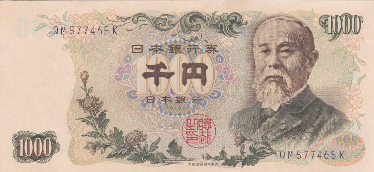 ★伊藤博文 1000円札 青★ 拍卖
