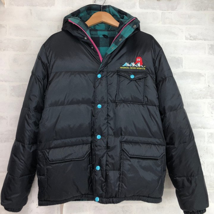 MAGICAL MOSH MISFITS マジカルモッシュミスフィッツ MXMXM リバーシブル ダウンジャケット SIZE: M ブラック/チェック柄 MH632024092302拍卖