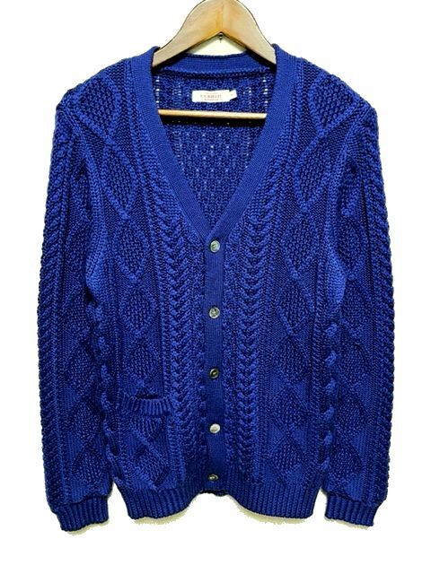 ★美品★ HOLLYWOOD RANCH MARKET ハリウッドランチマーケット ハリラン ケーブル編み ニット カーディガン サイズ2★ネイビー セーター拍卖