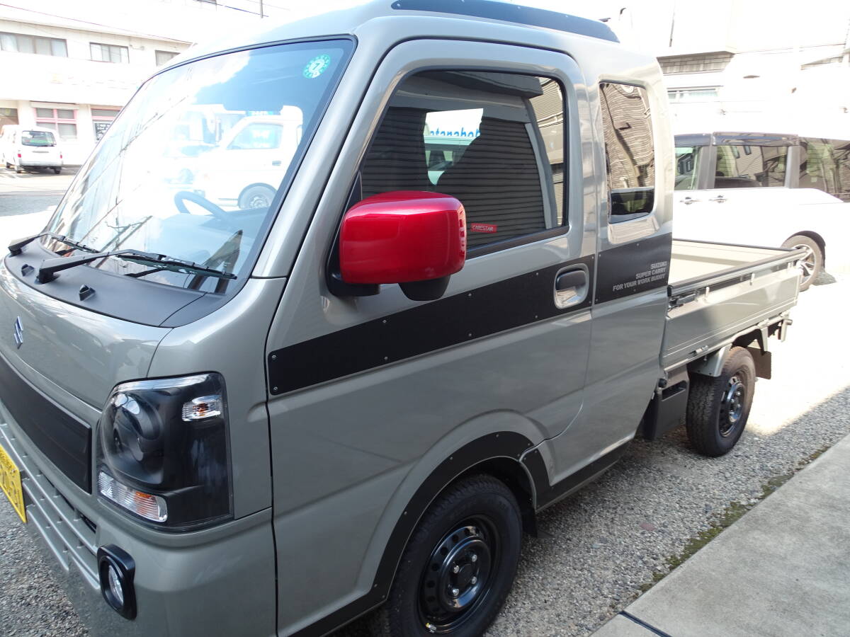 スズキ ドアミラーカバー レッド 赤メタ キャリイトラック&スーパーキャリィ 2024(令和6)年4月以降~7型モデル以降対応 DA16T 共通設計拍卖