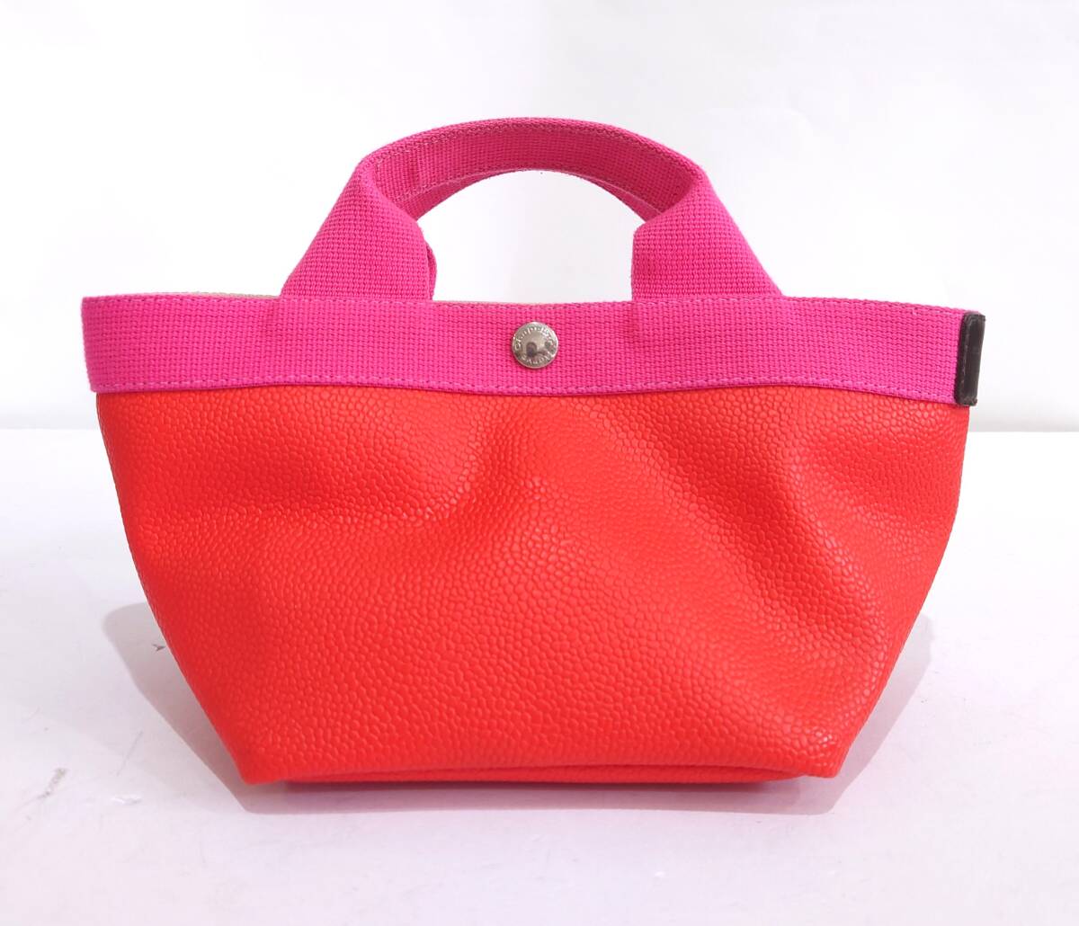 Herve Chapelier エルベシャプリエ 701GP リュクス舟型 トートバッグ サンギーヌ × フューシャ Y-328659拍卖