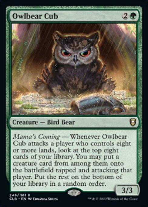 MTG ■緑/英語版■ 《アウルベアの仔 /Owlbear Cub》★FOIL★ 統率者レジェンズ:バルダーズゲートの戦い CLB拍卖