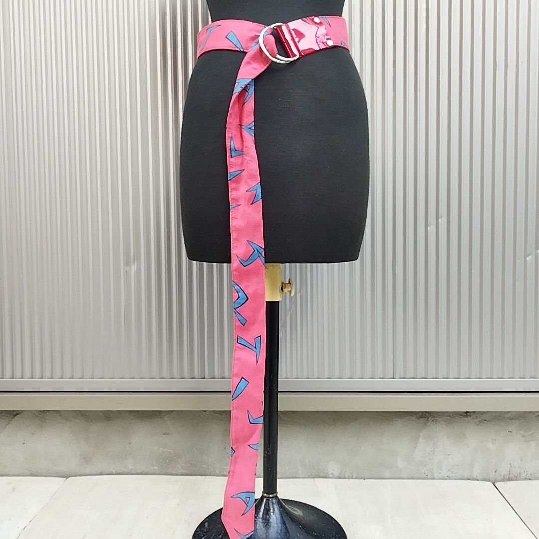 【稀少/米津玄師着】ネオンサインneon sign/古着/Ring-tie belt/VANDALISM/BREAKER/ブレーカー/リングベルト/ピンク/S0712NMO4/0001/拍卖