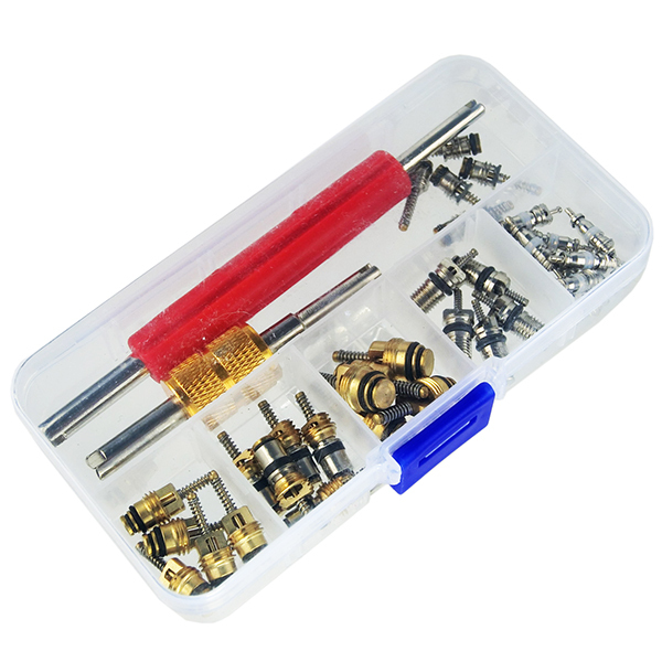 37pc入りACマスターバルブコアキットとバルブレンチ R12 R134a 自動車用 T271拍卖