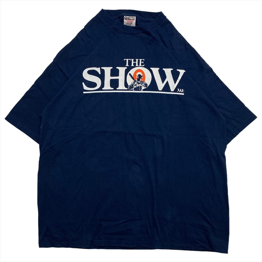 The Show Tシャツ 半袖 ネイビー 古着 メンズ XXL オネイタ 野球 クリーニング済み拍卖