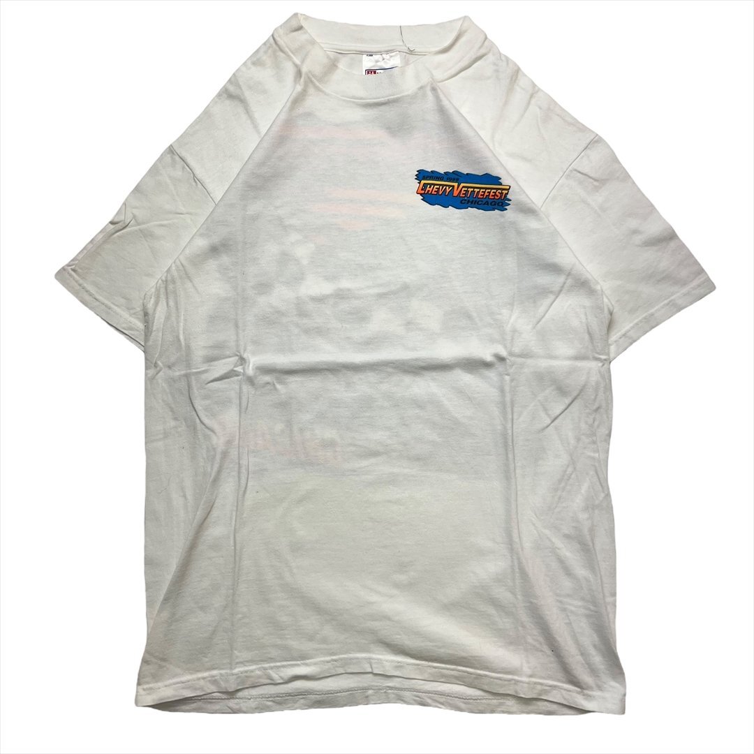 Tシャツ 半袖 ホワイト 古着 メンズ M 車 レーシング スポーツ クリーニング済み拍卖