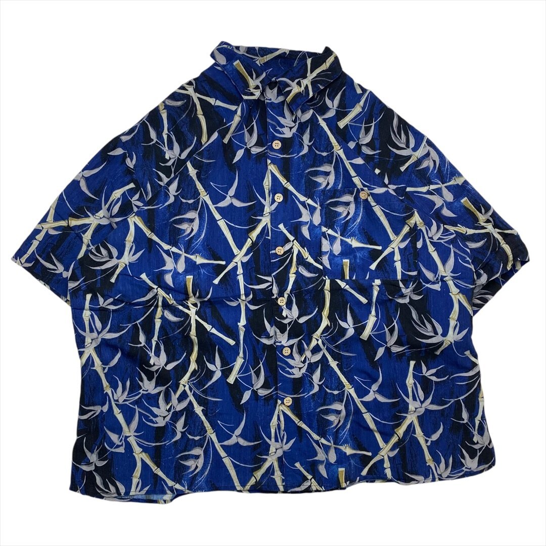アロハシャツ シャツ 半袖 柄物 古着 メンズ XL ハワイアン 海 夏 クリーニング済み拍卖