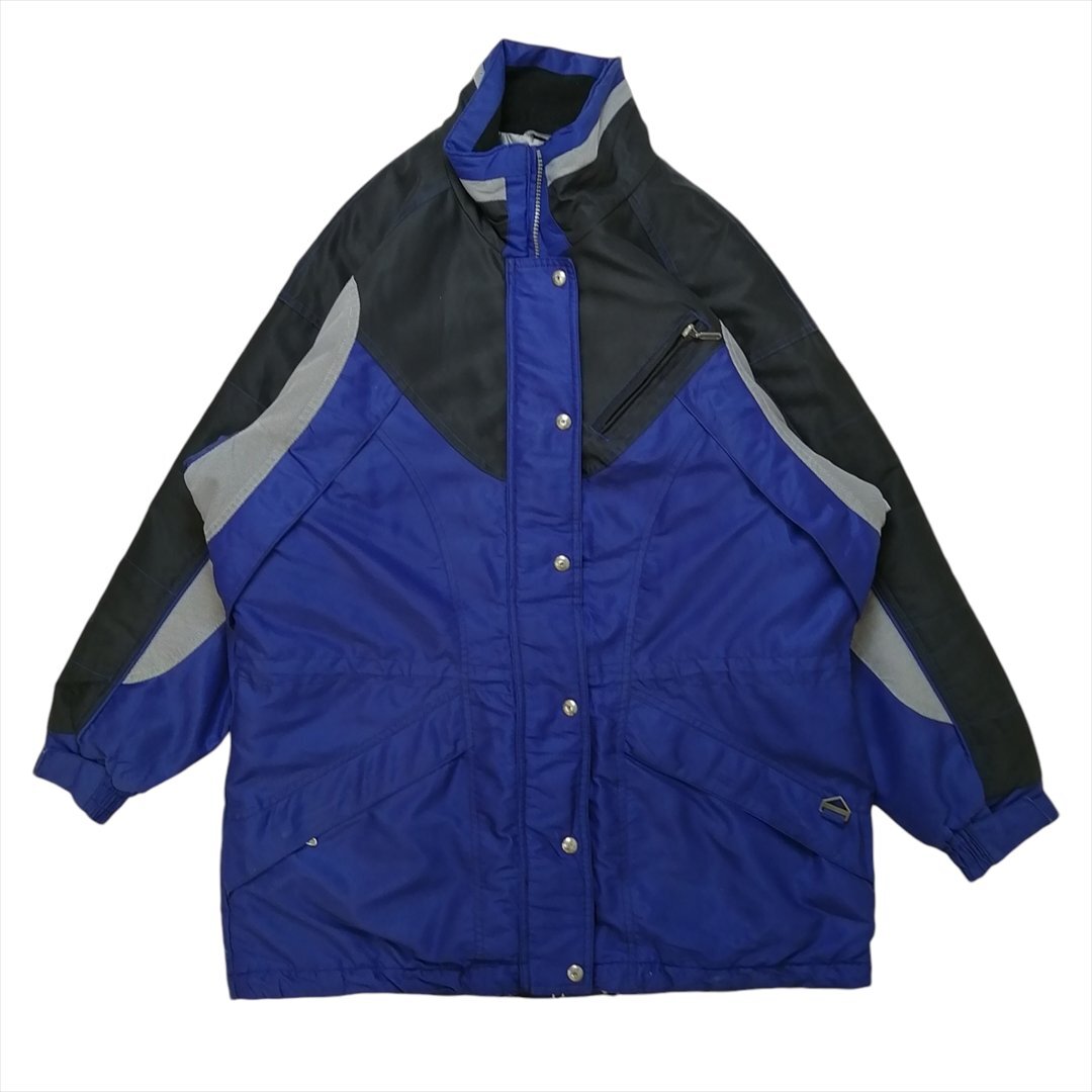 スキージャケット ジャケット ブルー 古着 メンズ M ミドル丈 中綿拍卖