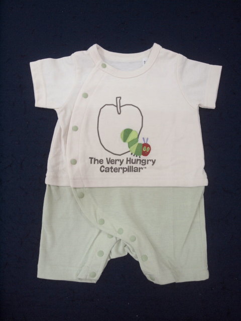 新品 TH4480-60 はらぺこあおむ 半袖カバーオール グリーン レターパック発送(代引き不可)拍卖