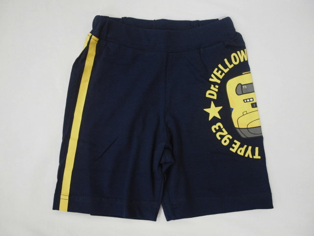 新品 SN3-4383D-120 新幹線ハーフパンツ 紺 ドクターイエロー レターパック発送(代引き不可)拍卖