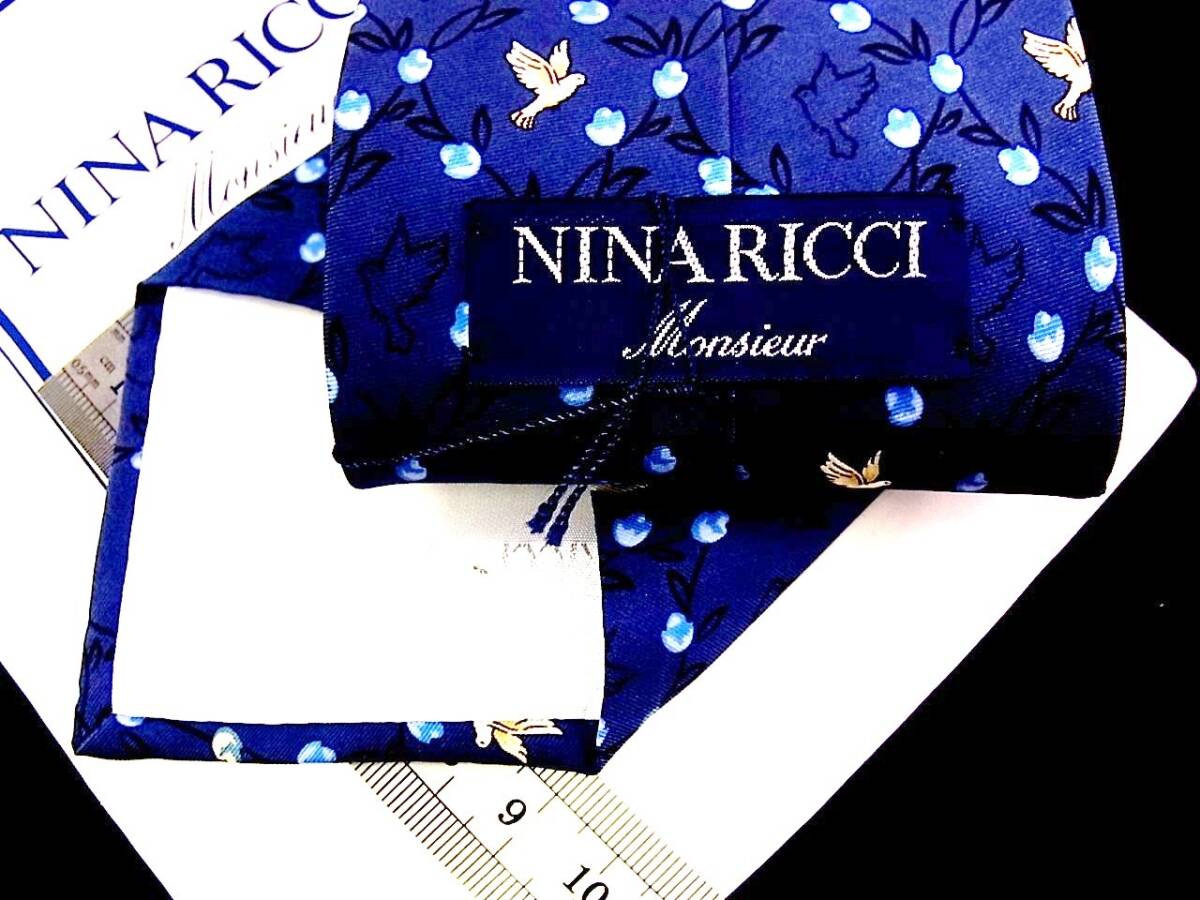 ★☆*:.*:【新品】5620 ニナリッチ「花・鳥」【NINA RICCI】ネクタイ♪拍卖