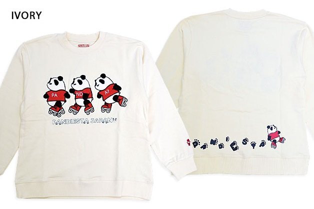 グッドフレンズスケートパンダスウェット◆PANDIESTA JAPAN アイボリーXXLサイズ 564320 パンディエスタジャパン スエット トレーナー ユニ拍卖