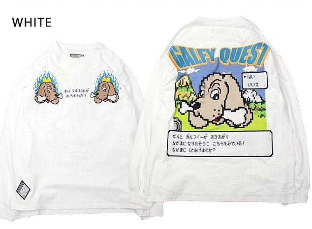 ガルクエロンTee◆GALFY ホワイト XLサイズ(大型犬) 143006 ガルフィー ゆったりめ オーバーサイズ ユニセックス ドラクエ拍卖