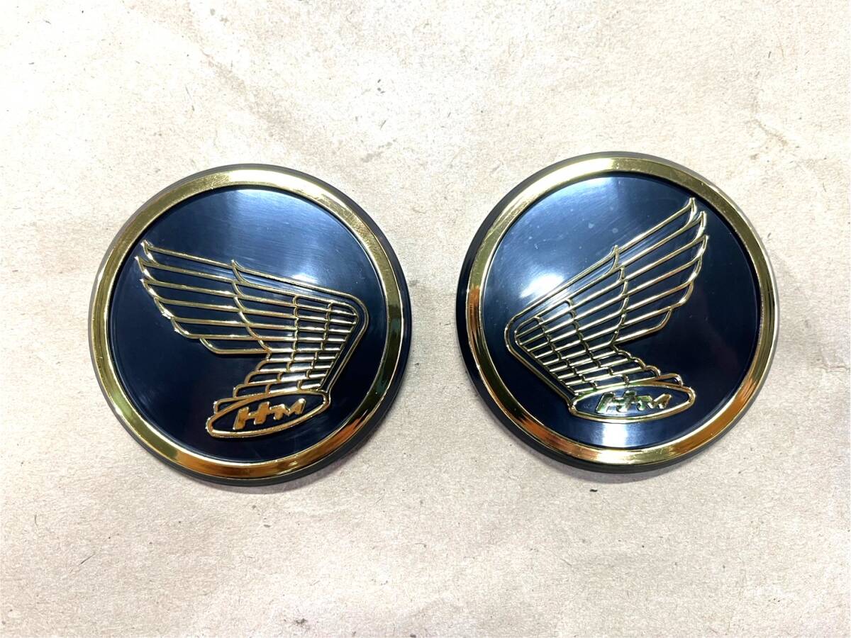 旧P HONDA タンクエムブレム ウイング 62mm B/G拍卖