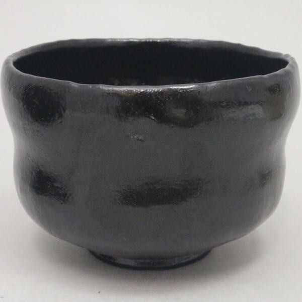 茶道具 抹茶茶碗 黒楽茶碗 銘稲妻 いなずま のんこう写し 佐々木昭楽作 茶道拍卖