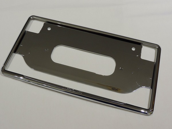 レクサス純正 シルバーメッキ ナンバープレートリム ナンバーフレーム 1枚 LEXUS ロゴ入り拍卖