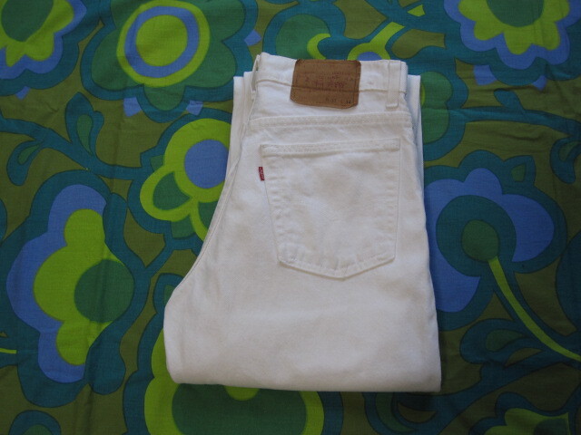 USA製 Levi's リーバイス 510-02 ホワイトデニムパンツ W31/L34 綿100 525刻印 USEDキレイ/10段階8程度 アメリカ製 パンツ ジーンズ拍卖