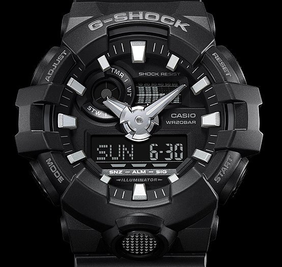 海外限定生産逆輸入モデル CASIO カシオ G-SHOCK Gショック 多彩な機能 1/100秒クロノ搭載 フルオートカレンダー新品ALL BK拍卖