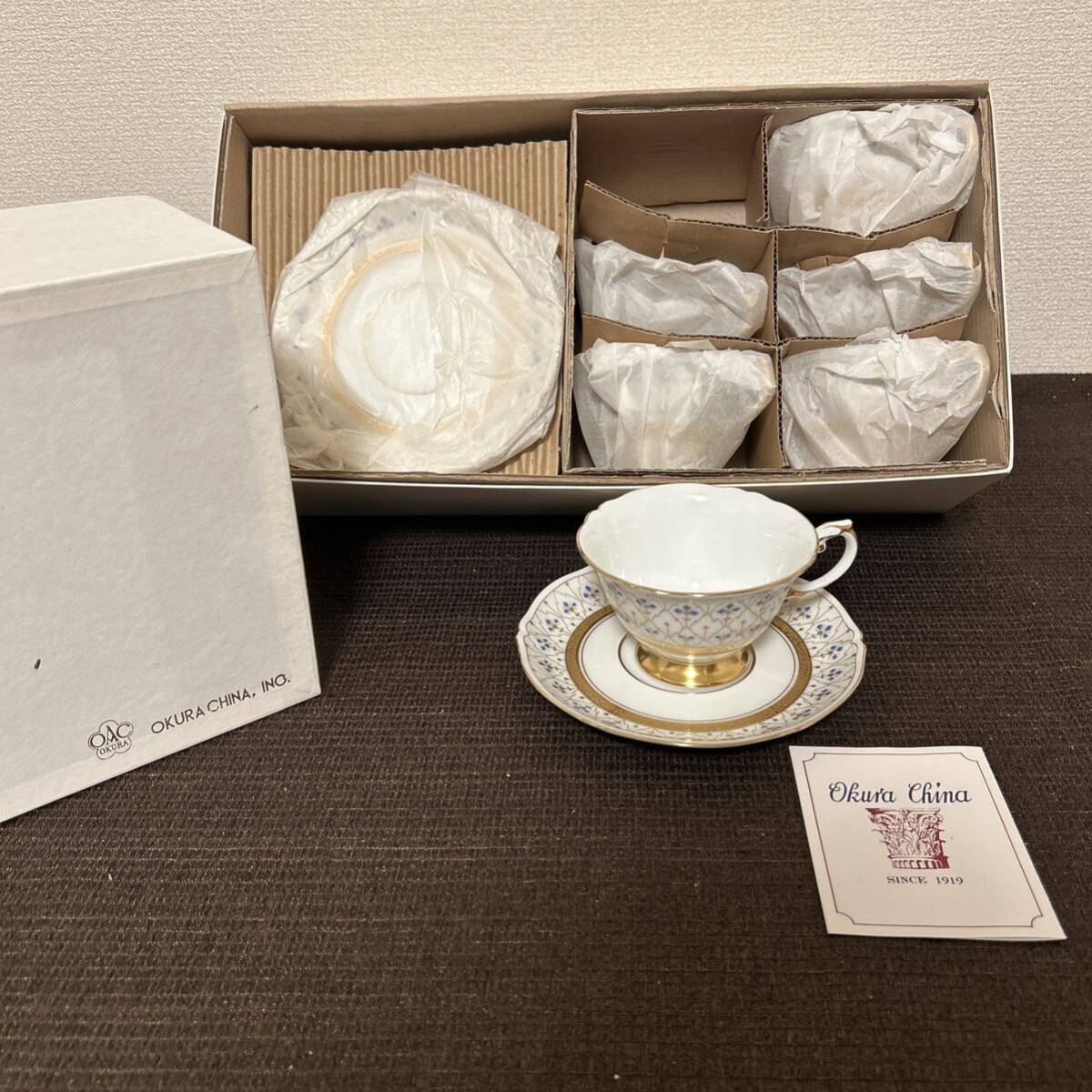 大倉陶園 スイートメモリー ティー カップ&ソーサー 6セット 新品未使用拍卖