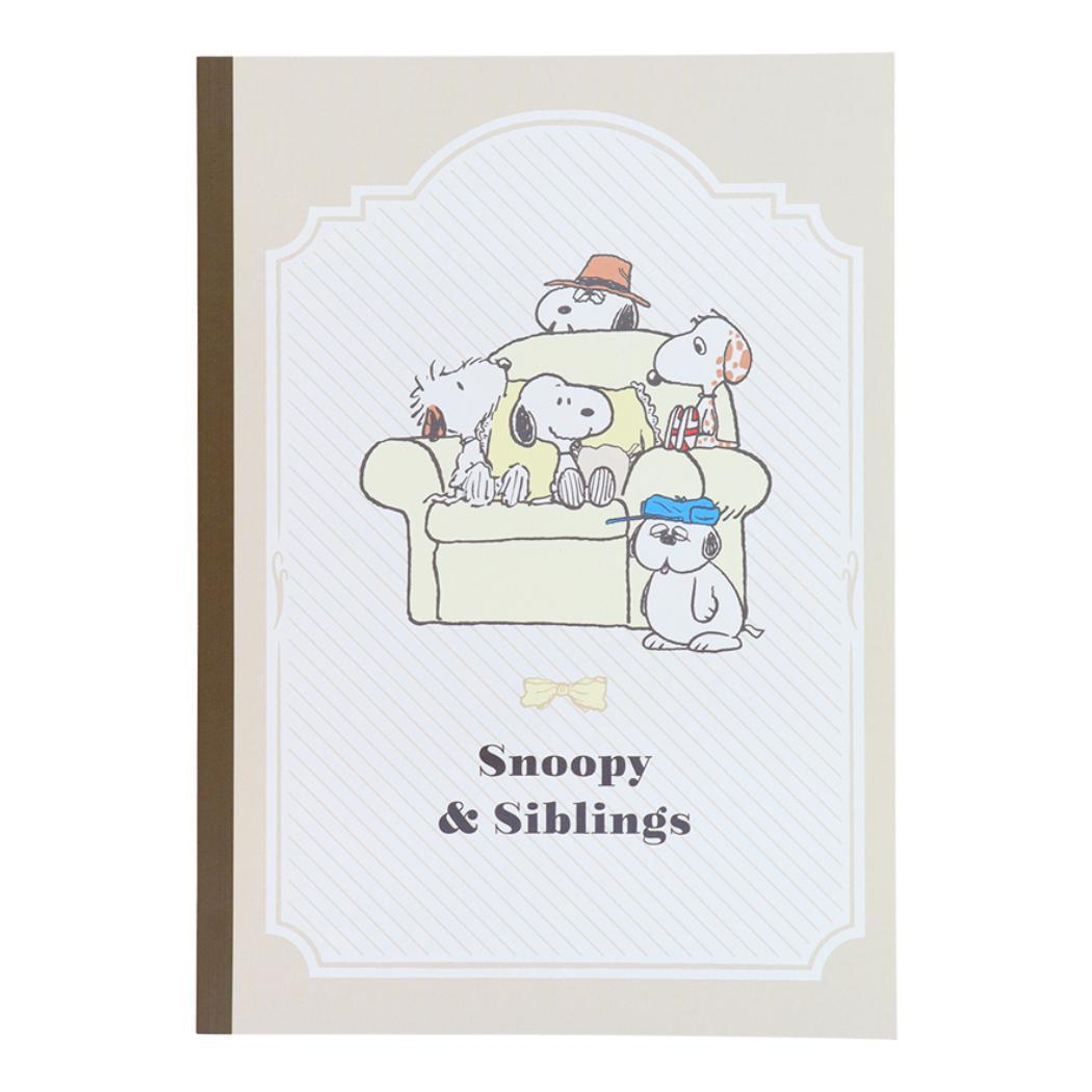 スヌーピー ピーナッツ キャラクター 横罫ノート ノートB5 Relax Siblings アイボリー拍卖