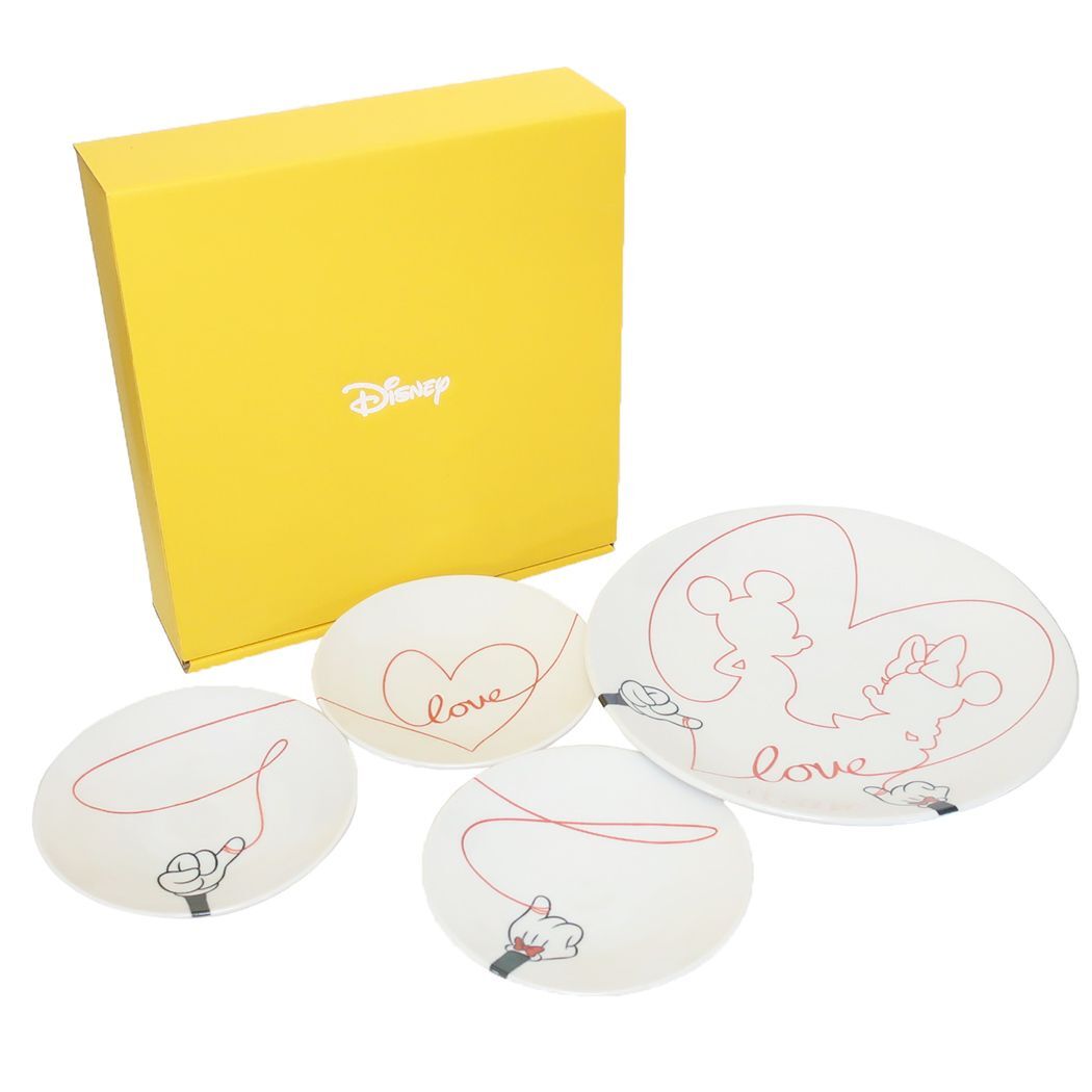 食器セット ミッキーマウス&ミニーマウス 取り分けセット 大皿1枚&中皿3枚セット ディズニー かわいい おしゃれ プレゼントギフ拍卖