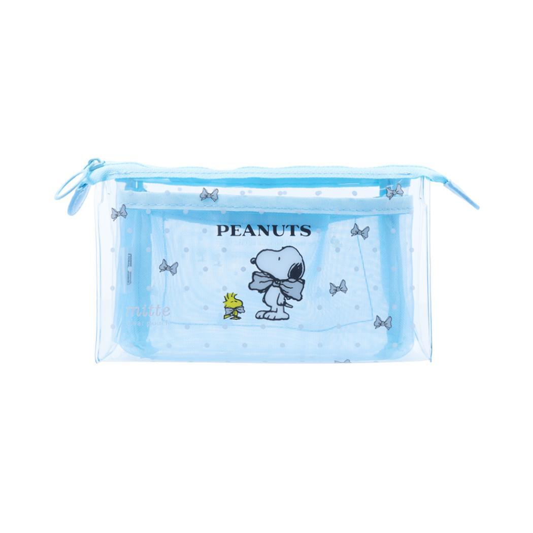 スヌーピー クリアポーチ mitte マチ ピーナッツ ペンケース キャラクター A拍卖