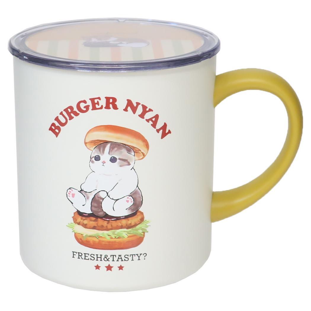 モフサンド マグカップ 蓋付きマグカップ 400ml バーガー mofusand 東亜金属 ステンレス 保温 保冷 キャラクター拍卖