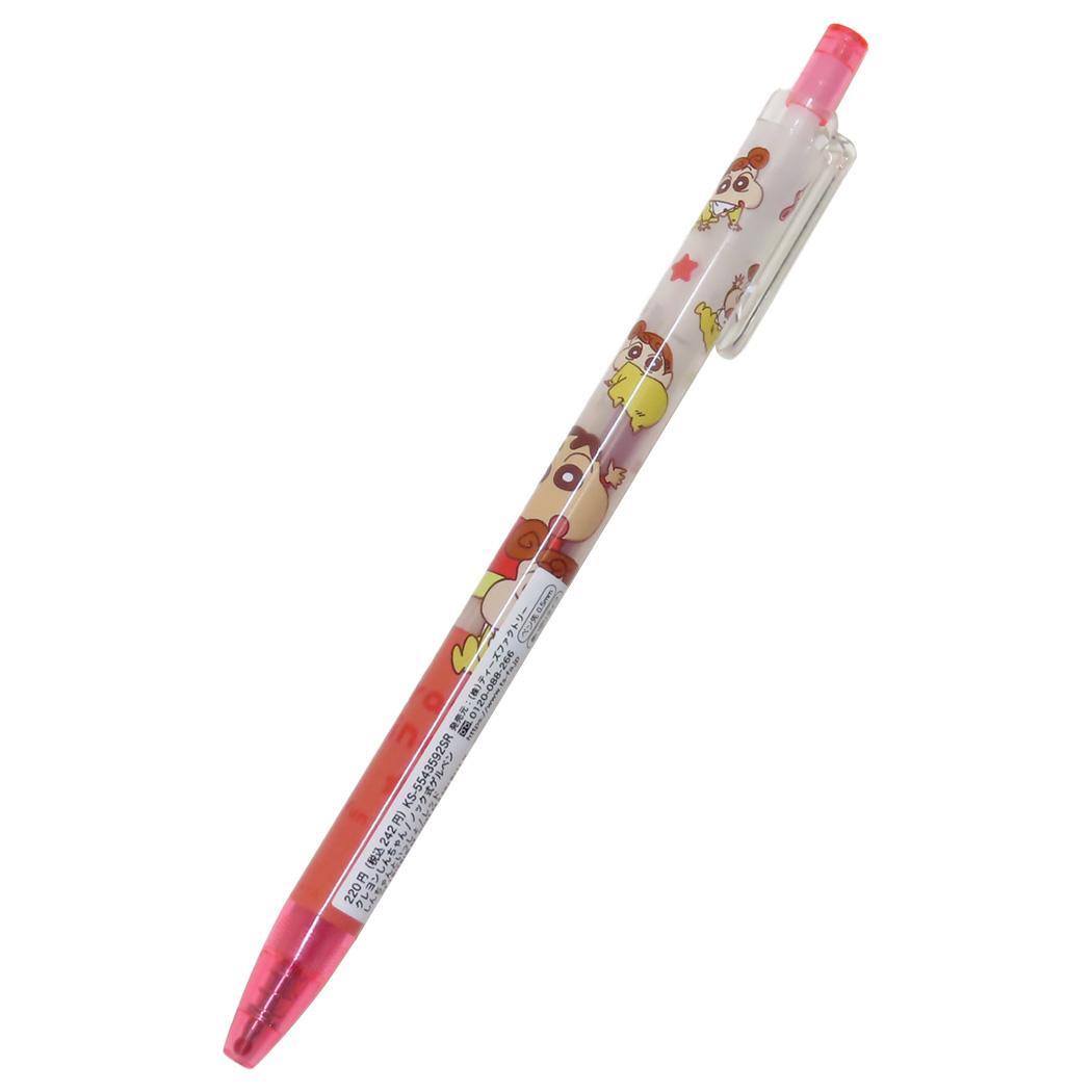 クレヨンしんちゃん カラーペン ノック式ゲルペン しんちゃんといっしょ レッド ティーズファクトリー 新学期準備文具 色ペン アニ拍卖