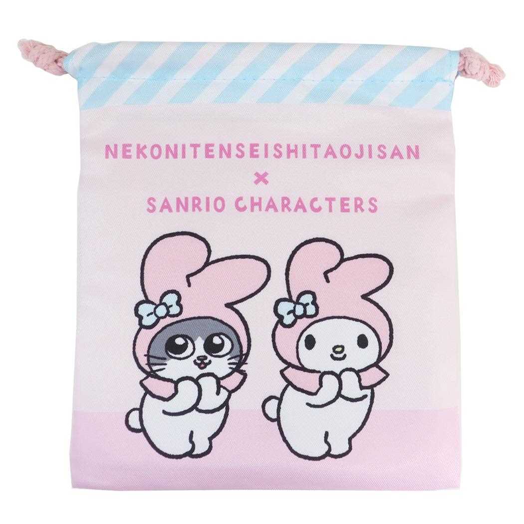 ねこに転生したおじさんxサンリオキャラクターズ 巾着袋 きんちゃくポーチ プンちゃんxマイメロディ サンリオ ケイカンパニー 小物拍卖