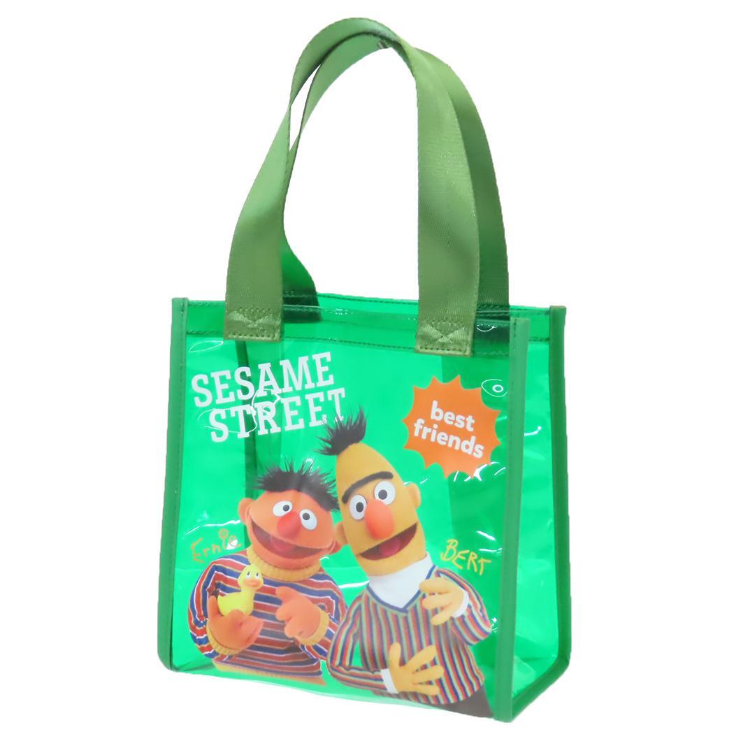 セサミストリート クリアミニトート トートバッグ GR グリーン キャラクター拍卖