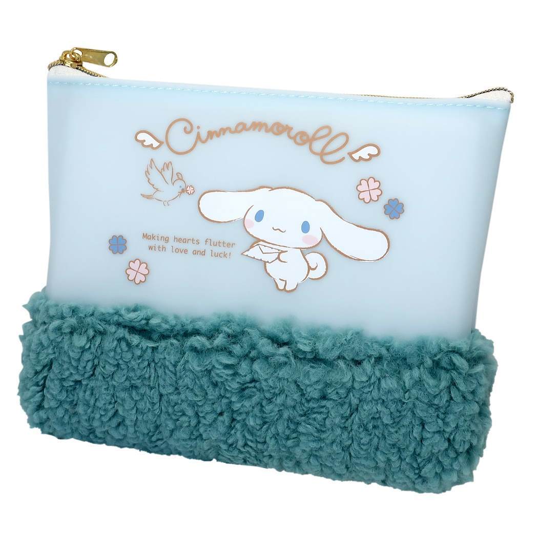 もこもこ ポーチ シナモロール コスメポーチ サンリオ グッズ ブルー プレゼント 男の子 女の子 ギフト バレンタイン拍卖