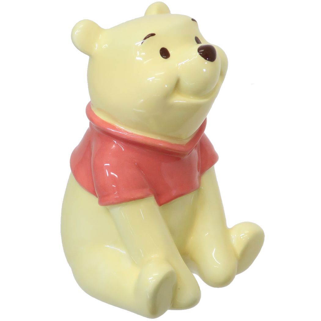 くまのプーさん セラミックフィギュアバンク ディズニー 陶器製貯金箱 キャラクター おすわり プレゼント 男の子 女の子 ギフト拍卖